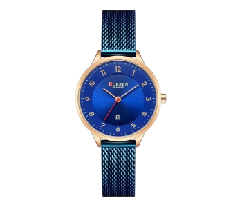 Curren Women’s Watch Luxury Stainless Steel Quartz Wristwatch For Ladies - Blue in UAE