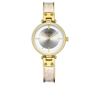 Curren JPN9058GS 9058 Women Quartz Movement Watches Ladies Simple Bracelet Wrist Watches - Silver in UAE