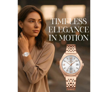 Naviforce NF5052S 5052 Women's Analog Quartz Watch – Stainless Steel, Textured Dial - Rose Gold in UAE