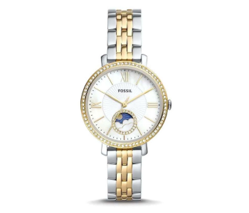 Fossil ES5166 Women's Jacqueline Round Shape Analog Stainless Steel Wrist Watch - 36mm - Gold in UAE