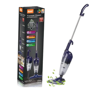 RAF Cordless Stick Vacuum Cleaner 600W Powerful Suction 2 In 1 Handheld And Upright For Carpet Hard Floors And Pet Hair Blue in UAE