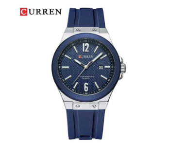 Curren JPNCRBL 8467 Men's Watch Calendar Men's Tape Table Casual Men's Watch - Blue in UAE
