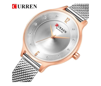 Curren 9036 Fashion Casual Stainless Steel Mesh Watch Women - Silver in UAE