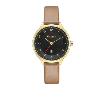 Curren Blanche Men's Dial Watch With Leather Strap Classic Analog Style - Black And Brown in UAE