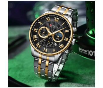 Curren 8427 Men's Analog Watch Stainless Steel Analog Watch Original Luxury Wrist Watch - Silver in UAE