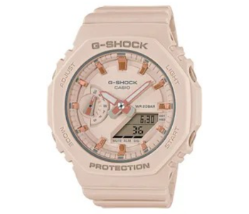 Casio G-Shock GMA-S2100-4AER Multi-Function Watch With Plastic Strap For Women, Pink/Pink in UAE