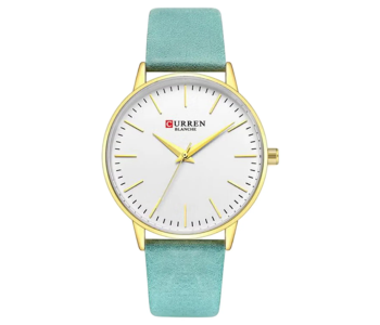 Curren 9021 Women Leather Analog Wrist Watch 38 Mm - Green in UAE