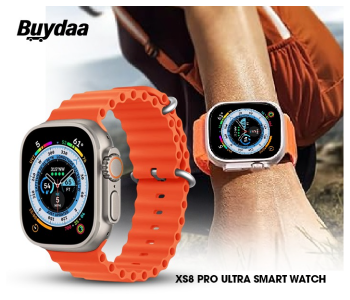 8 Series XS8 Pro Ultra Smart Watch Ocean Band Loop Wrist Strap - Orange in UAE