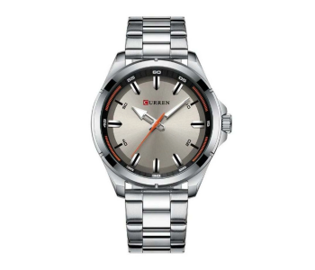 Curren JPN8320SS Men Stainless Steel Analog Watch 8320 - 46 Mm - Silver in UAE