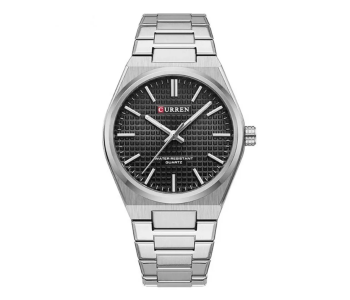 Curren JPN8439SBL 8439 Original Brand Stainless Steel Band Wrist Watch For Men - Silver in UAE