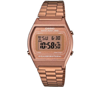 Casio JPNCRG Women's Water Resistant Stainless Steel Digital Watch B640wc-5adf - 35 Mm - Rose Gold in UAE