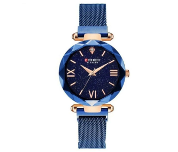 Curren JPN9046BB 9046 Quartz Movement Round Dial Stainless Steel Strap Waterproof Women Wristwatch - Dark Blue in UAE
