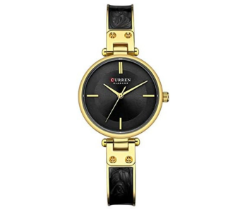 Curren JPN9058GB 9058 Women Quartz Movement Watches Ladies Simple Bracelet Wrist Watches - Black in UAE