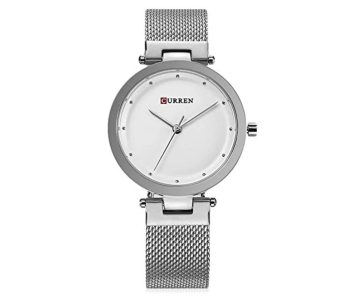 Curren 9005 Mesh Band Women's Quartz Watch - Silver in UAE