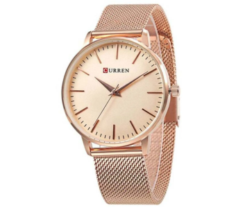 Curren WT-CU-9021-RGO 38 Mm Women's Water Resistant Stainless Steel Analog Watch - Rose Gold in UAE
