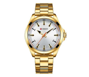 Curren JPN8320GS Men's Stainless Steel Analog Wrist Watch 8320 - 46 Mm - Gold in UAE