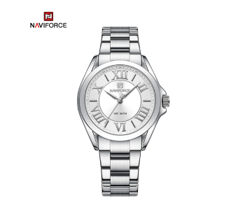 Naviforce NF5037 Modern Design Quartz Simple Fashion Waterproof Wristwatch Stainless Steel Band Girls Clock SW in KSA