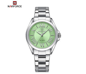 Naviforce NF5037 Modern Design Quartz Simple Fashion Waterproof Wristwatch Stainless Steel Band Girls Clock SGN in KSA