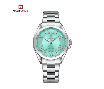 Naviforce NF5037 Modern Design Quartz Simple Fashion Waterproof Wristwatch Stainless Steel Band Girls Clock SBE in KSA