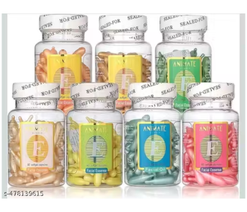 Animate Facial Oil Softgel Capsules Aloe Vera & Vitamin E – 60 Pcs in UAE