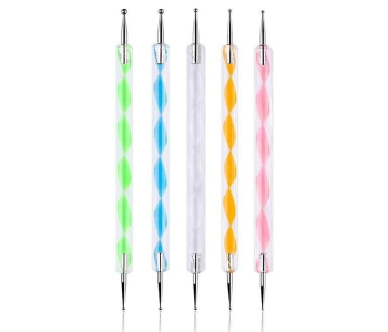 5-Piece Nail Art Dotting Tool Set – Double-Ended Marble & Design Tools For Manicure in UAE