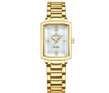 Naviforce NF5039 Women’s Gold Watch – Rectangular Dial, Stainless Steel, Elegant Design in UAE