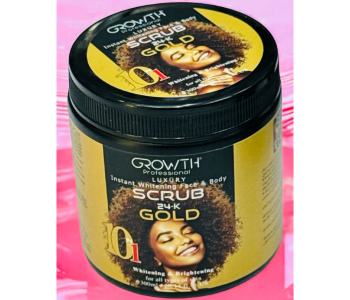 Growth 24K Gold Whitening Scrub 300ml | Face & Body Brightening For All Skin Types in UAE