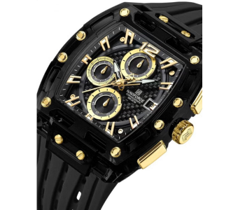 Naviforce 7105 Black Gold Men’s Quartz Watch | Elegant Analog Luxury Stainless Steel Design in UAE