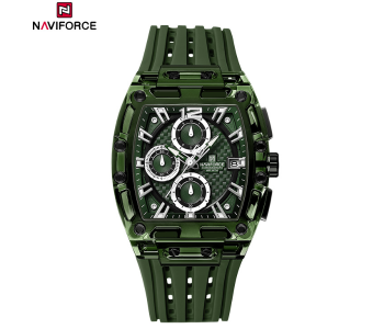 NF7105 Sports Transparent Waterproof Quartz Silicone Multifunctional Chronograph Men Watch GN in KSA
