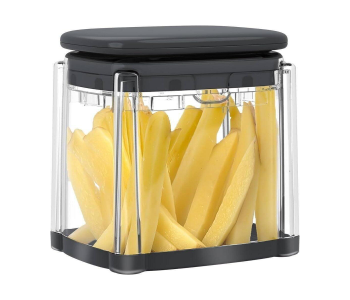 DLC Multifunctional Vegetable Cutter With 4 Interchangeable Blades – Potato, Onion & Fruit Chopper With Fry & Wedge Blades – Easy Push Manual Food Dicer, BPA-Free 36355 in KSA