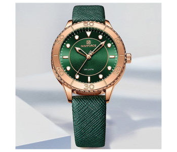 Naviforce 5020 Green Rose Gold Men’s Watch | Premium Quartz Analog Stainless Steel Design in UAE
