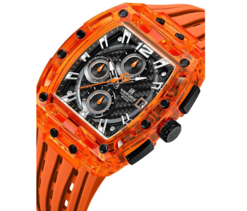 Naviforce Men’s Analog Quartz Watch NF7105 Orange | Sporty Stainless Steel Wristwatch in UAE