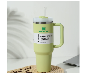 Stanley Quencher 1,18 L H2.0 Flowstate Stainless Steel Vacuum Insulated Tumbler With Lid And Straw Green Color in KSA