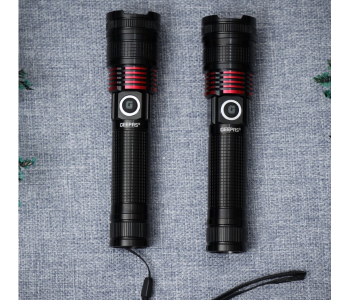 Geepas GFL4667 Rechargeable LED Flashlight – Portable, Bright & Durable Lighting Device in KSA