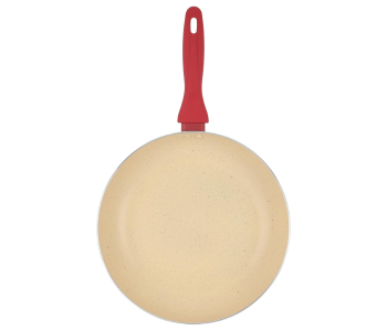 Delcasa DC3414 Non-Stick Frypan 30cm – Durable Aluminium Pan With Easy-Clean Coating, White/Red in KSA
