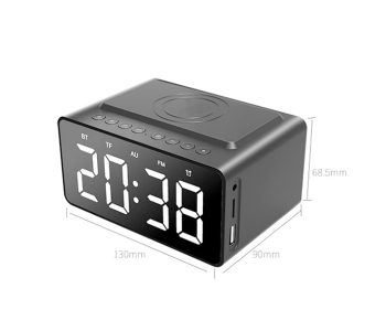 DLC 32906 Digital Alarm Clock With Mirror, Bluetooth Speaker, And Aux-in in KSA