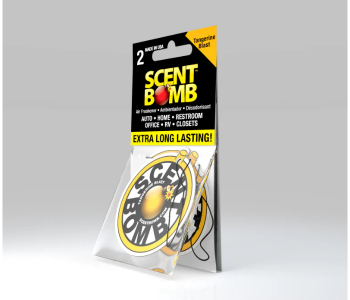 Scent Bomb Tangerine Blast Hanging Air Freshener – Long Lasting Car & Home Citrus Fragrance USA in KSA