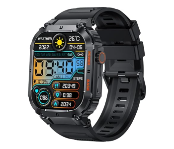 Military Smart Watches For Men 1.96” HD Big Screen Rugged Smart Watch (Answer/Dial Calls) Outdoor Tactical Sports Watch Fitness Tracker Smartwatch For IPhone Compatible With Android Phones in KSA