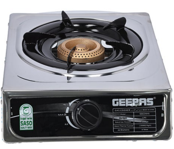 Geepas GGC31015 Silver Cooking Burner – Easy Control Knob & Anti-Skid Base, Portable Gas Stove in KSA