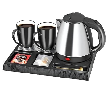 Hotel Kettle Set With Cup And Serving Tray 1200ml 1350W in KSA