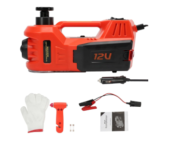 Electric Hydraulic Car Jack With Air Pump & LED Light, 12V 5-Ton Capacity in UAE