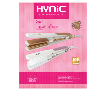 HH594 Ceramic Hair Straightener 2-in-1 | 5 Heat Settings | LED Indicators | 150–230°C Temperature Range in KSA