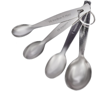 Royalford RF10064 Measuring Spoon Set – 4-Piece Stainless Steel Spoons For Baking & Cooking, Durable Multi-Use in KSA