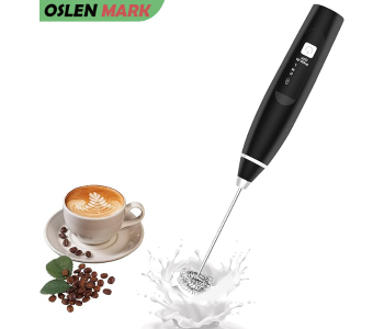 Olsenmark OMMF7045 Rechargeable Milk Frother – 3 Mixing Modes, High-Speed Whisk, Black in KSA