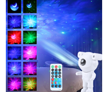 5W Astronaut Starry Sky Projection Lamp USB Night Light (White) in KSA