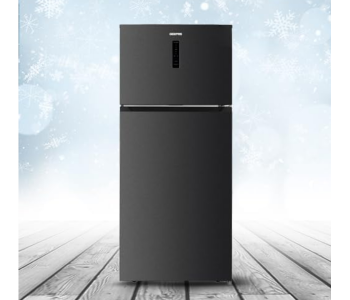Geepas Total No-Frost Double Door Refrigerator GRF5807SXHN – Adjustable Thermostat, Stainless Steel Finish in KSA