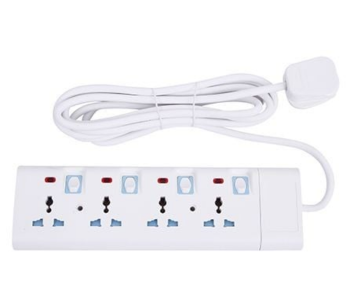 Geepas GES58061 3M Power Extension, 4-Way Socket – Durable & Safe Electrical Extension Cord in KSA