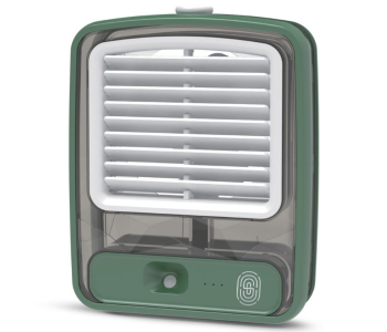 Olsenmark 4 Rechargeable Fan With Mist Spray OMF1908 – 6H Runtime, 3 Speed, USB Charging, Portable, Green in KSA