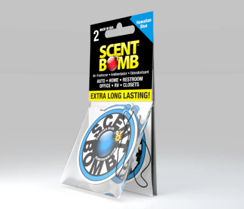 Scent Bomb Hawaiian Blue Hanging Air Freshener – Long Lasting Car & Home Fragrance Made In USA in KSA
