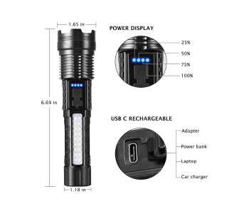 Rechargeable Flashlights, 7Mode Tactical Flashlights in UAE